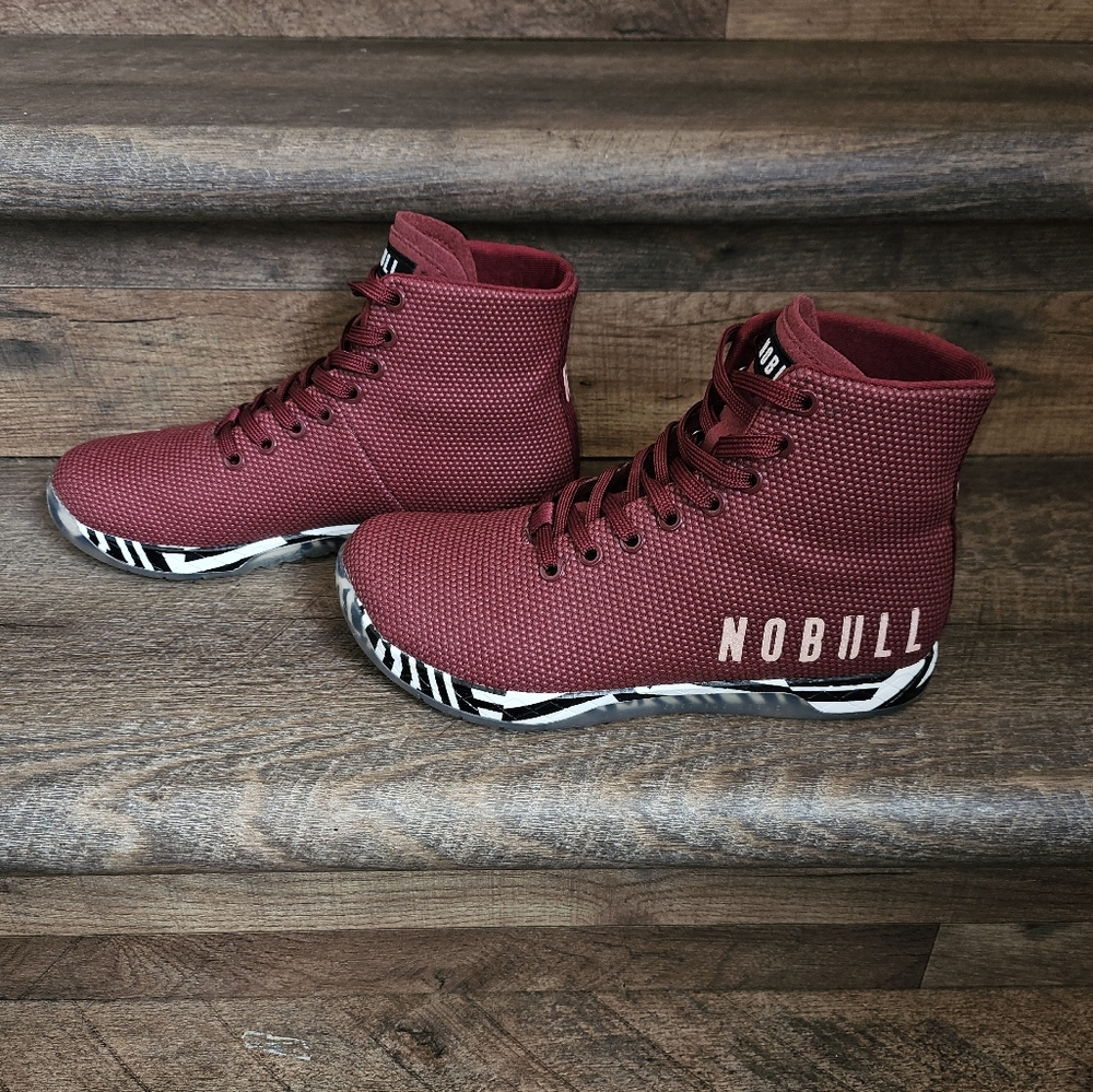 Nobull High Top Cabernet Zebra Trainers